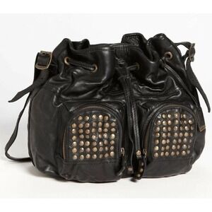 Frye Brooke‎ Studded Handbag Boho Drawstring Leather